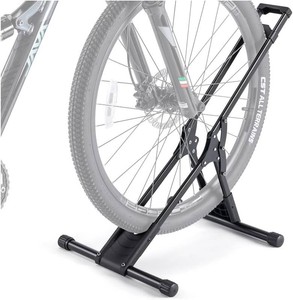 $33 CHEPARK Bike Floor Stand Rack- Indoor Bike Stand for GarageHome - Bike Storage Bicycle Parking Rack Fit 20-29 Mountain Road Bikes (1 Bike Rack)