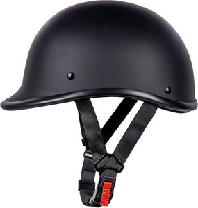$49 Yesmotor Motorcycle Helmet Half Shell Hawk Style Helmets Compact Lightweight Open Face for Motorcycle Street Bike Cruiser Moped - DOT Approved (Matte Black,M)