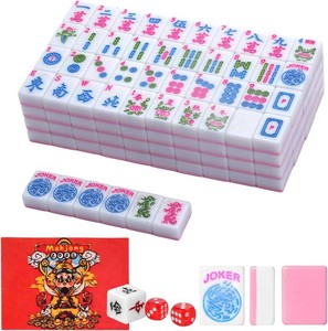 $50 American Mahjong Tile Set,1.2 in 166 Pink Travel mah jongg sets game