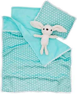 Baby Doll Accessories Bedding Set, Green