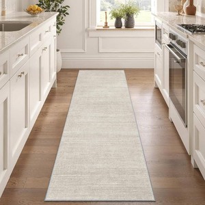 $27 Valenrug 2x5 Rug Runners for Hallways, Washable Runner Rug Non Slip, Beige