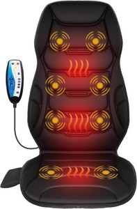 $73 COMFIER Back Massager with Heat, Vibration Massage Chair Pad with 8 Motors