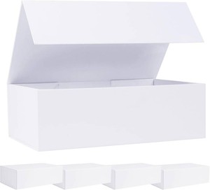 $33 LFBOX White Gift Box with Magnetic Lids 5 Pack