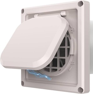 Dryer Vent Cover Outside 4 inch, Magnetic Door Design, Durable Airflow Vent with Lint Trap Screen, Thickened Material, 6 inch x 6 inch Size, Beige