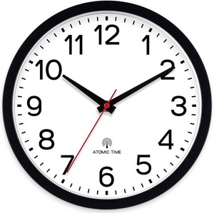 $40 AKCISOT 14 Inch Wall Clock, Silent Battery Operated Analog Clock, Black