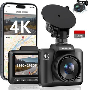 $60 Dash Cam Front and Rear, Ecomoment 4K1080P Dual Dash Camera for Cars, Built-in WiFi GPS Dashboard Camera, 2.4 IPS Screen Dashcam, 170  Wide, Night Vision (Black)