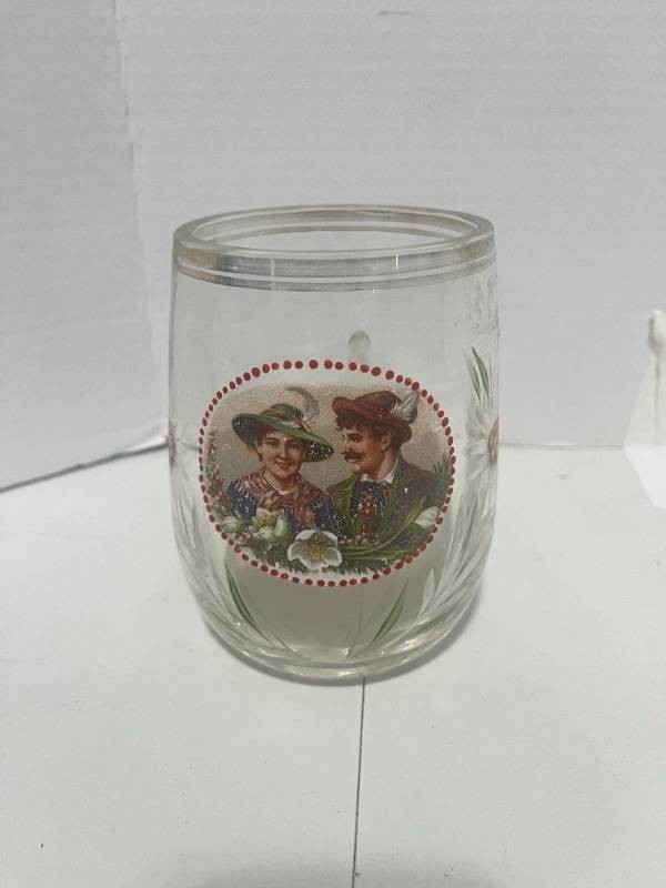 Vintage German Gruss aus Glass or Beer Mug