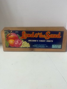 Vintage Land Othe Sand Arizona Fruits Crate Panel