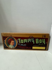 Vintage Tommy Boy Brand Growers and Shippers Crate Panel