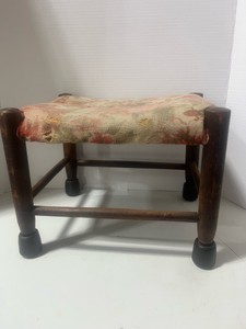 Cute Upholstered Vintage Foot Stool