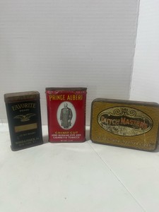 3 Vintage Tins Favorite Brand Spice, Prince Albert Tobacco and Dutch Master Cigars