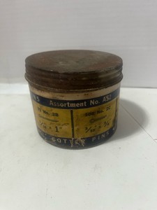 Vintage Tin of Various Sized Cotter Pins