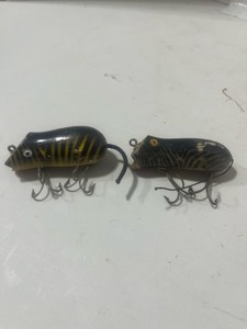 Two Vintage Mice Lures Glo-Live Swimming Mouse