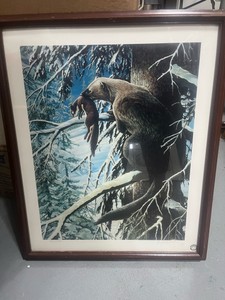 Dark Woods Hunter-Fisher by George Lavanish 24 X 19