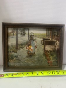 Vintage Flower Girl in Holland Picture
