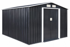 6ft x 8ft Galvanized Apex Roof Metal Shed LandHonor 2026 Unused LHR-MS0608