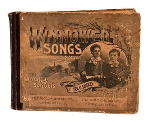 LR - Antique Hymnal - Winnowed Songs for Sunday Schools 1890