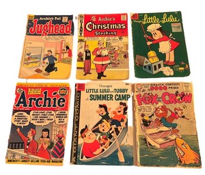 CCB - Six Vintage Comic Books - Archie, Jughead, Little Lulu and More