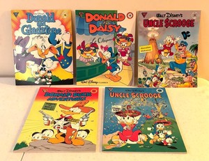CCB - Five Vintage Walt Disney Gladstone Disney Comic Album Series Comic Books