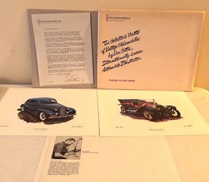 MB - Two Vintage Oldsmobile Artist Proof Automotive Art Prints by Don Caton
