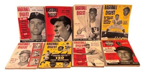 CCB - Vintage 1950s Baseball Digest Magazine Lot (8 Issues) - Features 1956 Rookies Scouting Report