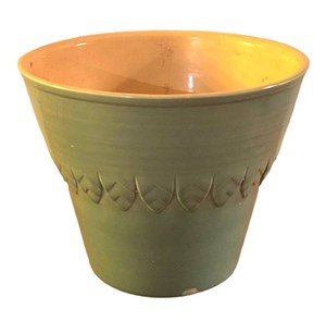 LR - Vintage Red Wing Greenware Planter Pot