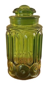 LR - Vintage LE Smith Moon and Stars Glass Canister