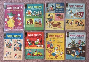 MBC - Eight Vintage Disney Comic Books - Walt Disneys Comics & Stories
