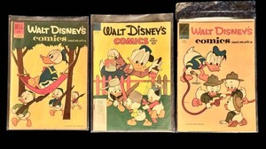 RCB - Vintage Disney Comics - Walt Disneys Comics & Stories (Lot of 3)
