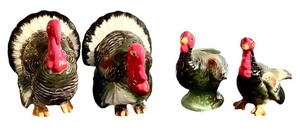 LR - Vintage Japan Turkey Salt & Pepper Shakers - 2 Pairs