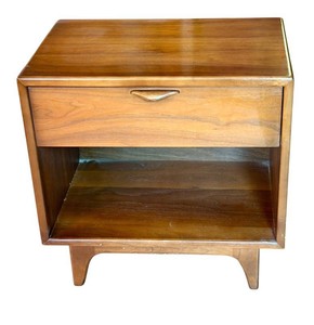 MBR - Vintage Lane Perception Mid-Century Modern Walnut Nightstand by Warren Church