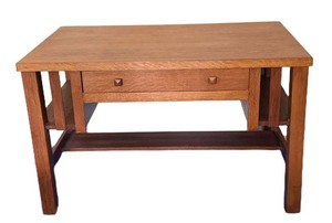 LR - Antique Quartersawn Oak Mission Oak Arts & Crafts Desk Library Table