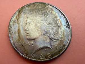 Antique Silver Peace Dollar - 1923