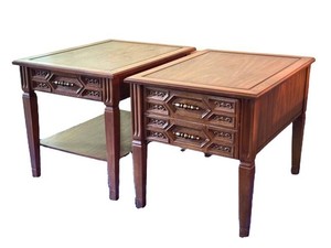LR - Vintage Mid-Century Accent Side Tables - Pair