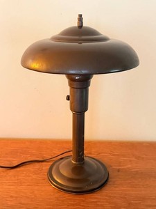 Vintage Table Lamp - Dark Bronze Finish Domed Shade
