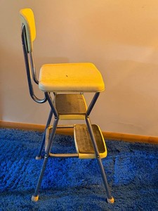 Folding Step Stool Chair - Vintage Cosco Chrome