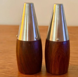 Vintage Danish Rosewood Salt & Pepper Shakers