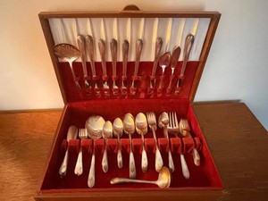 Vintage Flatware Service for 8 - Wm. Rogers Monogrammed Set