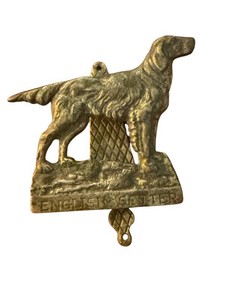 Vintage Metal Dog Door Knocker - English Setter 5in W X 5.5in H