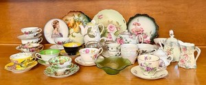 DR - Vintage Mixed China & Hand-Painted Dishware