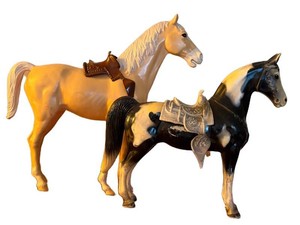 Vintage Horse Figurines including Vintage Louis Marx and Co Thunderbolt Range Horse