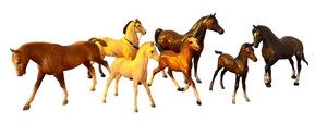 Vintage Horse Figurines - Realistic Equine Collection (Lot of 7)