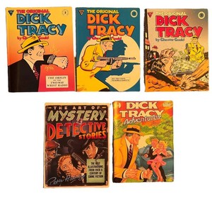 Vintage Crime Fiction Books - Dick Tracy & Mystery Detective Mixed Lot