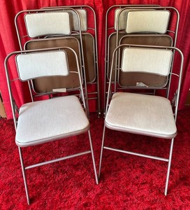 Porch - Folding Chairs - Vintage Samsonite Style 6875 Set of 6
