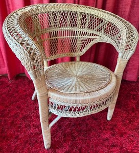 Porch - Vintage Wicker Armchair - Woven Rattan Chair