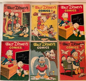 Living room - Vintage Disney Comics - Dell Walt Disneys Comics & Stories (Lot of 6)
