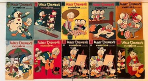 Living room - Vintage Disney Comics - Walt Disneys Comics and Stories (Lot of 10)