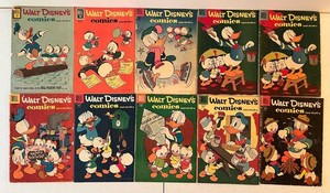 Living room - Vintage Disney Comics - Walt Disneys Comics and Stories (Lot of 10)