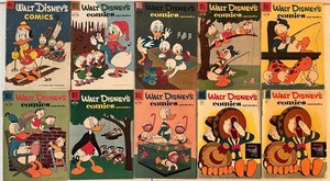Living room - Vintage Walt Disneys Comics and Stories Comic Books (Lot of 10)