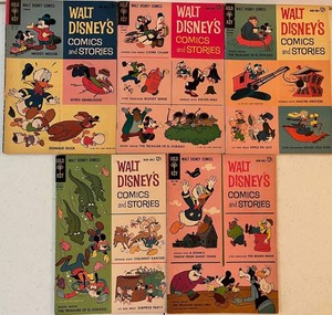 Living room - Vintage Disney Comics - Gold Key Walt Disneys Comics & Stories (Lot of 5)